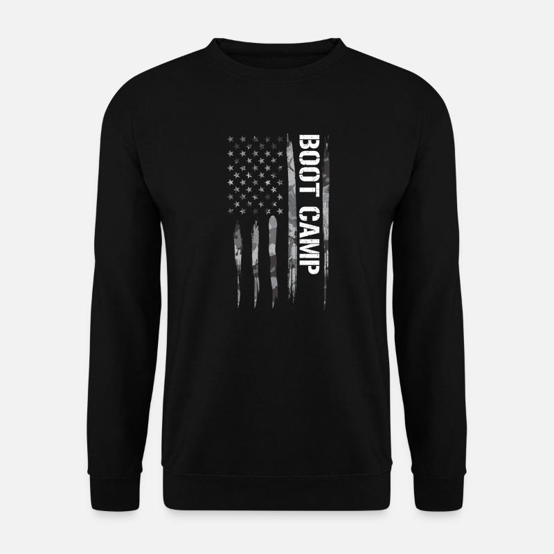 Boot Camp - Drapeau américain - Sweat-shirt Unisexe - noir