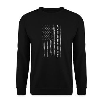 Not A Pepper Spray Kind Of Girl - Unisex Pullover - Schwarz - Vorne - Alina (178cm) & Michal (187cm)