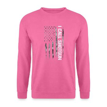 I Call Shotgun - American Flag - Unisex Sweatshirt - pink - Front