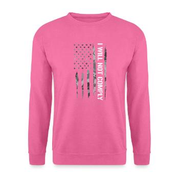 Je ne me conformerai pas - Drapeau américain - Sweat-shirt Unisexe - rose - Devant