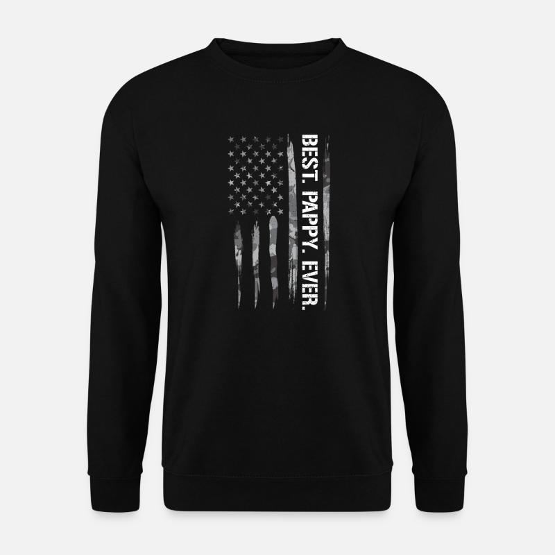Best. Pappy. Ever. - American Flag - Unisex Sweatshirt - black