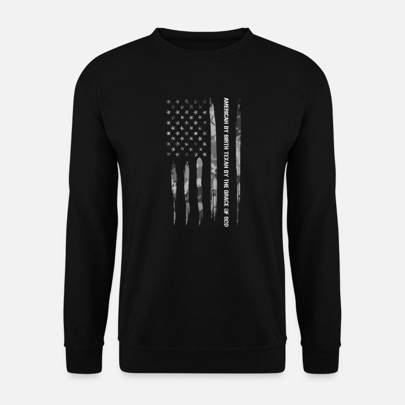 American By Birth Texan By The G... - Unisex Pullover - Schwarz