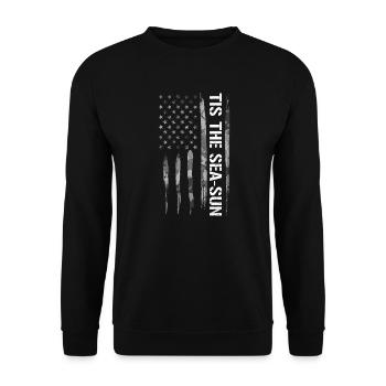 Tis The Sea-Sun - Drapeau américain - Sweat-shirt Unisexe - noir - Devant - Alina (178cm) & Michal (187cm)