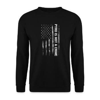 Pyro Is Not A Crime - Unisex Sweatshirt - black - Front - Alina (178cm) & Michal (187cm)