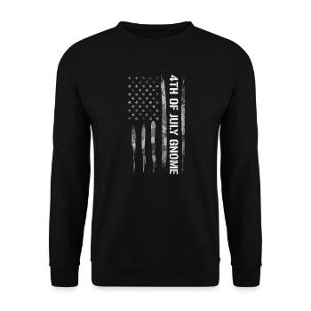 4Th Of July Gnome - American Flag - Unisex Pullover - Schwarz - Vorne - Alina (178cm) & Michal (187cm)