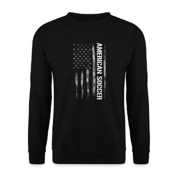 Football américain - Drapeau américain - Sweat-shirt Unisexe - noir - Devant - Alina (178cm) & Michal (187cm)