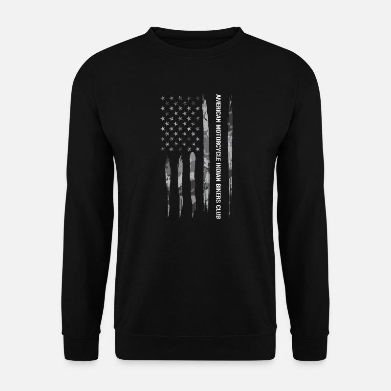 American Motorcycle Indian Biker... - Unisex Pullover - Schwarz