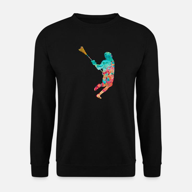 Lacrosse Spieler PopArt - Unisex Pullover - Schwarz