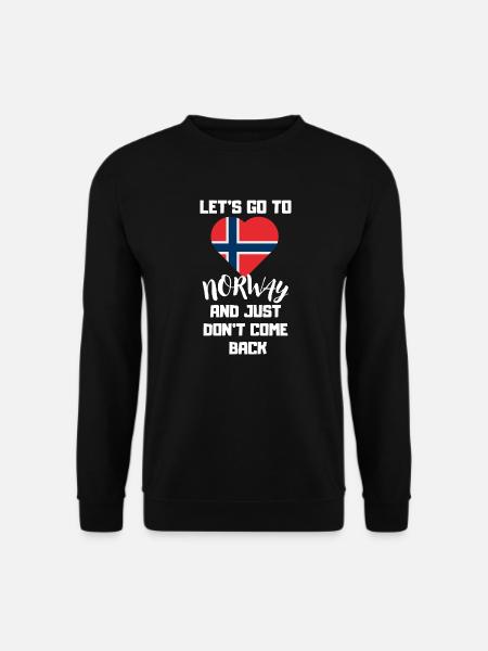 Norsk hjerte Norsk flag Sjovt Norge - Unisex sweater - sort