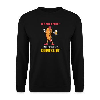 It's not a party until the winner comes out - Unisex Sweatshirt - black - Front - Alina (178cm) & Michal (187cm)