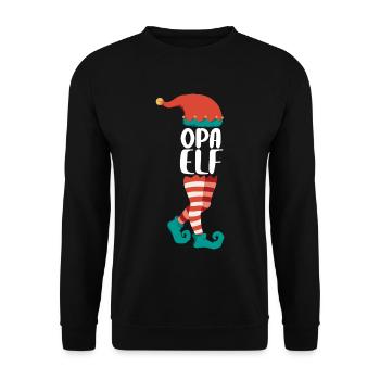 Weihnachts Elf Partnerlook Design Xmas Elfen - Unisex Pullover - Schwarz - Vorne - Alina (178cm) & Michal (187cm)