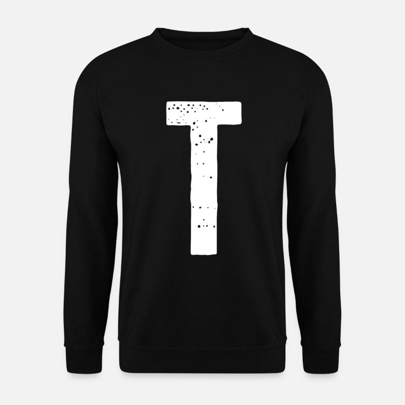 T Letter - Unisex Sweatshirt - black