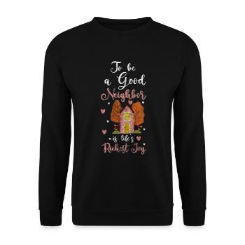Neighbors Residents Apartment - Unisex Sweatshirt - black - Front - Alina (178cm) & Michal (187cm)