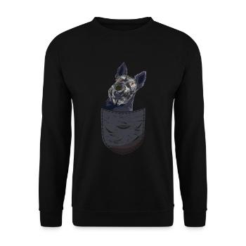 Chien Scottie Cadeau Sac Chest Terrier Écossais - Sweat-shirt Unisexe - noir - Devant - Alina (178cm) & Michal (187cm)
