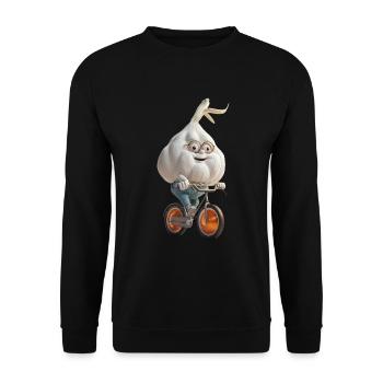 Knoblauch Fahrrad - Unisex Pullover - Schwarz - Vorne - Alina (178cm) & Michal (187cm)