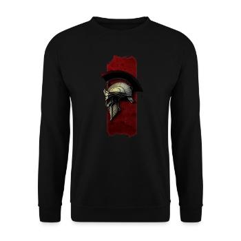 Gilded Glory: Spartan Golden Warrior Helmet - Unisex Sweatshirt - black - Front - Alina (178cm) & Michal (187cm)