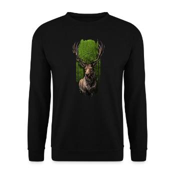 Majestic Monarch: Moose - Unisex Sweatshirt - black - Front - Alina (178cm) & Michal (187cm)
