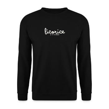 LICORICE IS MY ANARCHY - Unisex Pullover - Schwarz - Vorne - Alina (178cm) & Michal (187cm)