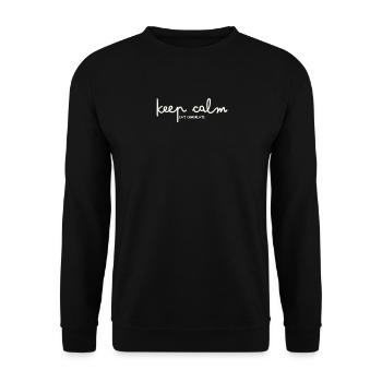 RESTEZ CALME - MANGEZ DU CHOCOLAT - Sweat-shirt Unisexe - noir - Devant - Alina (178cm) & Michal (187cm)