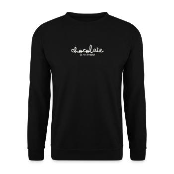 CHOCOLATE IS MY ANARCHY - Unisex Sweatshirt - black - Front - Alina (178cm) & Michal (187cm)