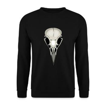 crow skeleton raven - Unisex Sweatshirt - black - Front - Alina (178cm) & Michal (187cm)