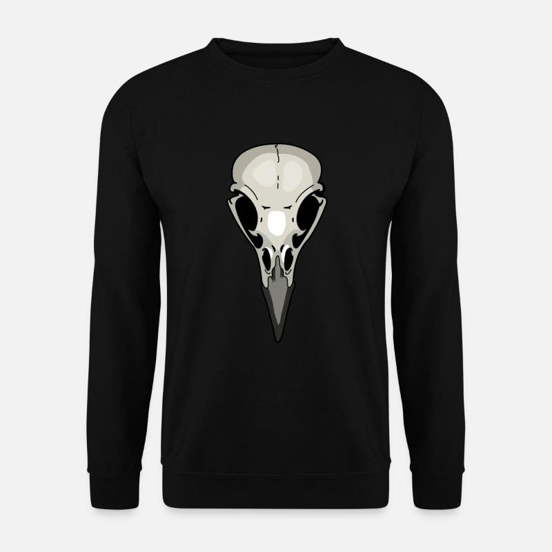 crow skeleton raven - Unisex Sweatshirt - black