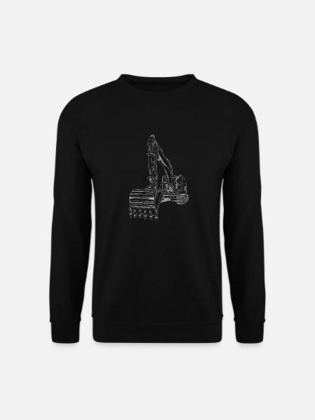 Bagger Zeichnung - Unisex Pullover - Schwarz