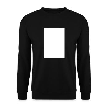 T-shirt rectangle blanc sur noir - Sweat-shirt Unisexe - noir - Devant - Alina (178cm) & Michal (187cm)