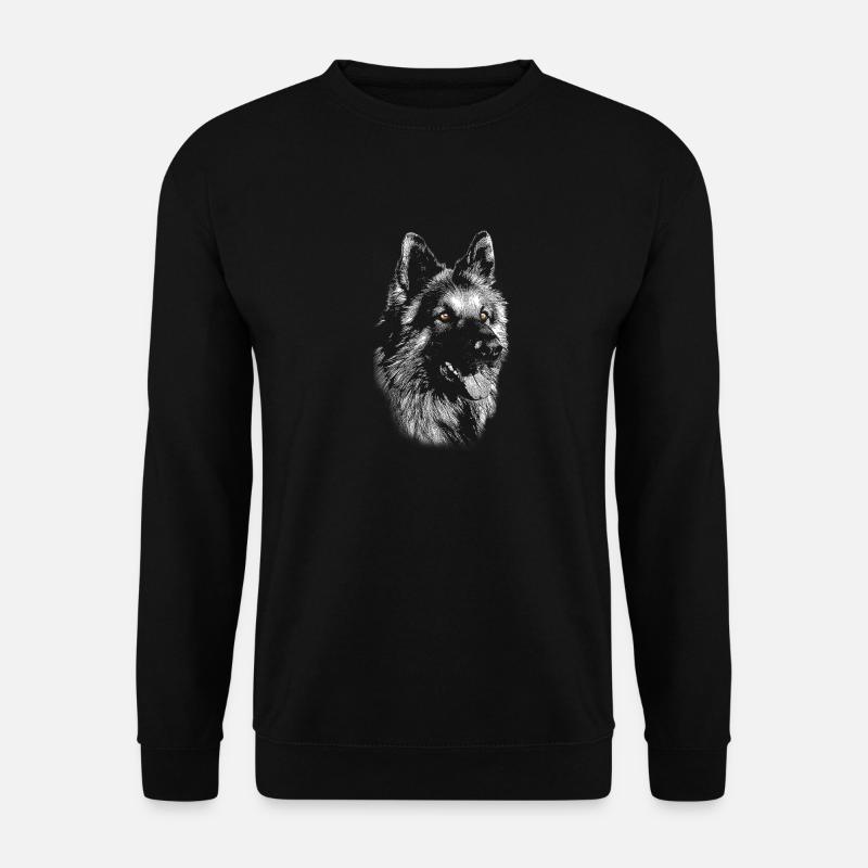 Schäferhund Portrait - Unisex Pullover - Schwarz