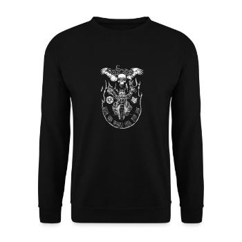 chopper man fond trans - Sweat-shirt Unisexe - noir - Devant - Alina (178cm) & Michal (187cm)