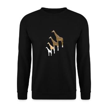 Giraffe drawing - Unisex Sweatshirt - black - Front - Alina (178cm) & Michal (187cm)