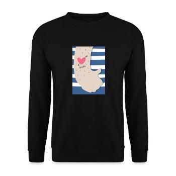 Mum Tattoo - Unisex Pullover - Schwarz - Vorne - Alina (178cm) & Michal (187cm)
