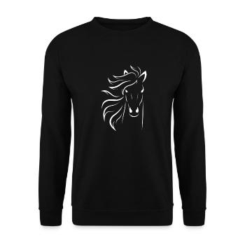 Horse Rider Love Illustration - Sweat-shirt Unisexe - noir - Devant - Alina (178cm) & Michal (187cm)