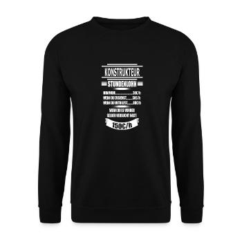 KONSTRUKTEUR - Unisex Pullover - Schwarz - Vorne - Alina (178cm) & Michal (187cm)