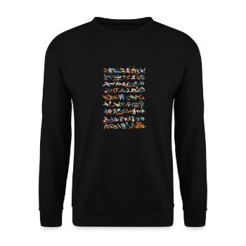 love song in charts - Unisex Sweatshirt - black - Front - Alina (178cm) & Michal (187cm)