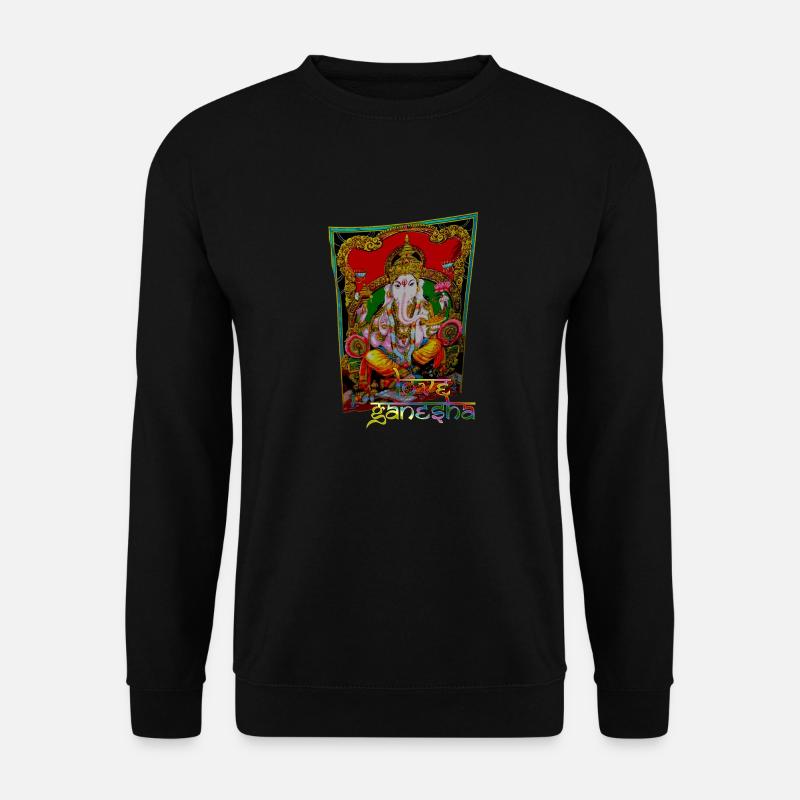 LOVE GANESHA - Unisex Pullover - Schwarz
