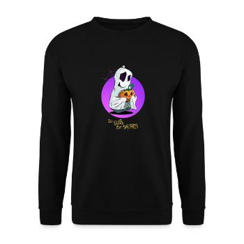 Sweet Ghost - Funny Halloween Shirt - Sweat-shirt Unisexe - noir - Devant - Alina (178cm) & Michal (187cm)