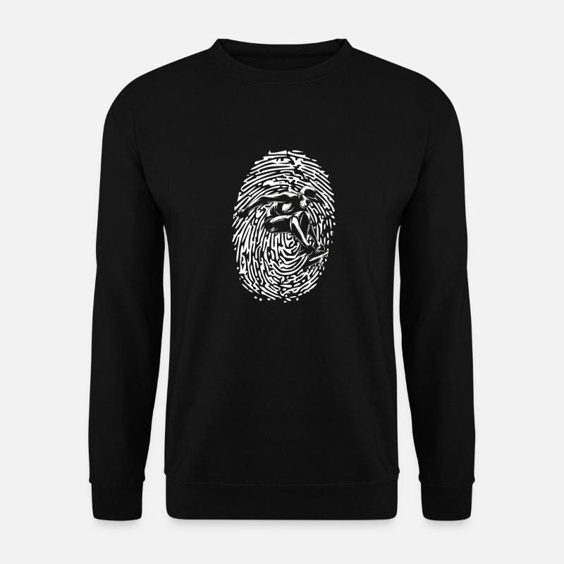 Fingerabdruck Skater Sk8 - Unisex Pullover - Schwarz