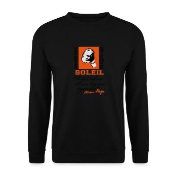 La Vérité soleil citation Victor Hugo - Sweat-shirt Unisexe - noir - Devant - Alina (178cm) & Michal (187cm)