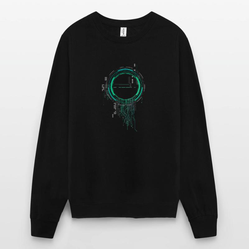 cpu pc platine raumschiff code nerd pc pixel coder Unisex Pullover