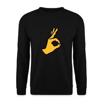 Finger - Unisex Sweatshirt - black - Front - Alina (178cm) & Michal (187cm)