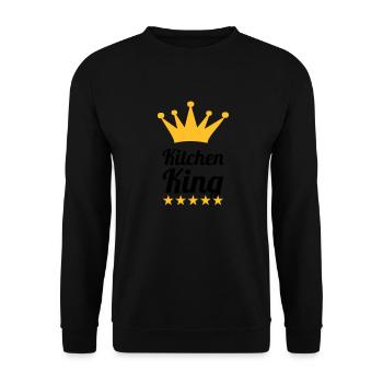 Kitchen King - Unisex Sweatshirt - black - Front - Alina (178cm) & Michal (187cm)