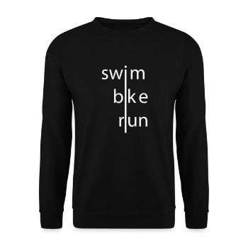 Triathlon - Unisex Sweatshirt - black - Front - Alina (178cm) & Michal (187cm)