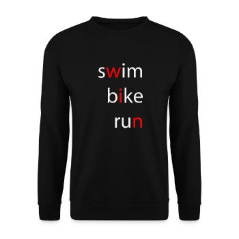 Triathlon - Unisex Sweatshirt - black - Front - Alina (178cm) & Michal (187cm)