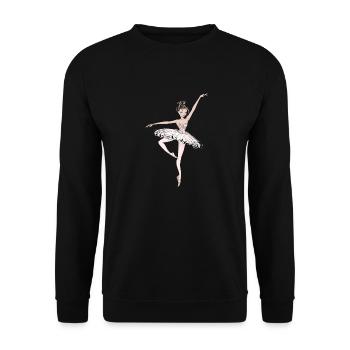 Danseuse au ballet - Sweat-shirt Unisexe - noir - Devant - Alina (178cm) & Michal (187cm)