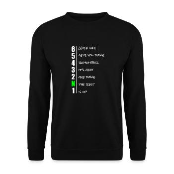 Dire de motard engrenage chemise cadeau - Sweat-shirt Unisexe - noir - Devant - Alina (178cm) & Michal (187cm)