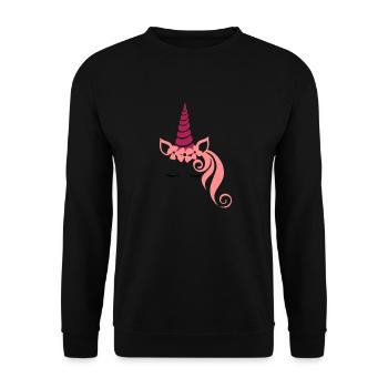 Unicorn - Unisex Pullover - Schwarz - Vorne - Alina (178cm) & Michal (187cm)