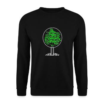 Arboriste - Sweat-shirt Unisexe - noir - Devant - Alina (178cm) & Michal (187cm)