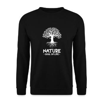 Nature Soul of Life - Unisex Sweatshirt - black - Front - Alina (178cm) & Michal (187cm)