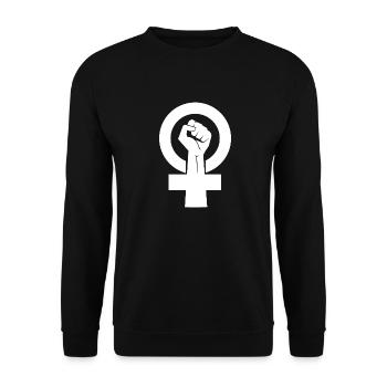 Feminism Woman Feminist Gift - Unisex Sweatshirt - black - Front - Alina (178cm) & Michal (187cm)